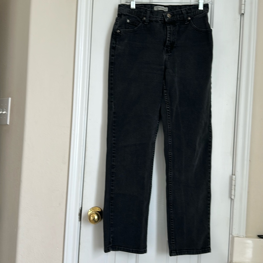 Black Lee Riders jeans, straight leg, size 8 M, relaxed fit